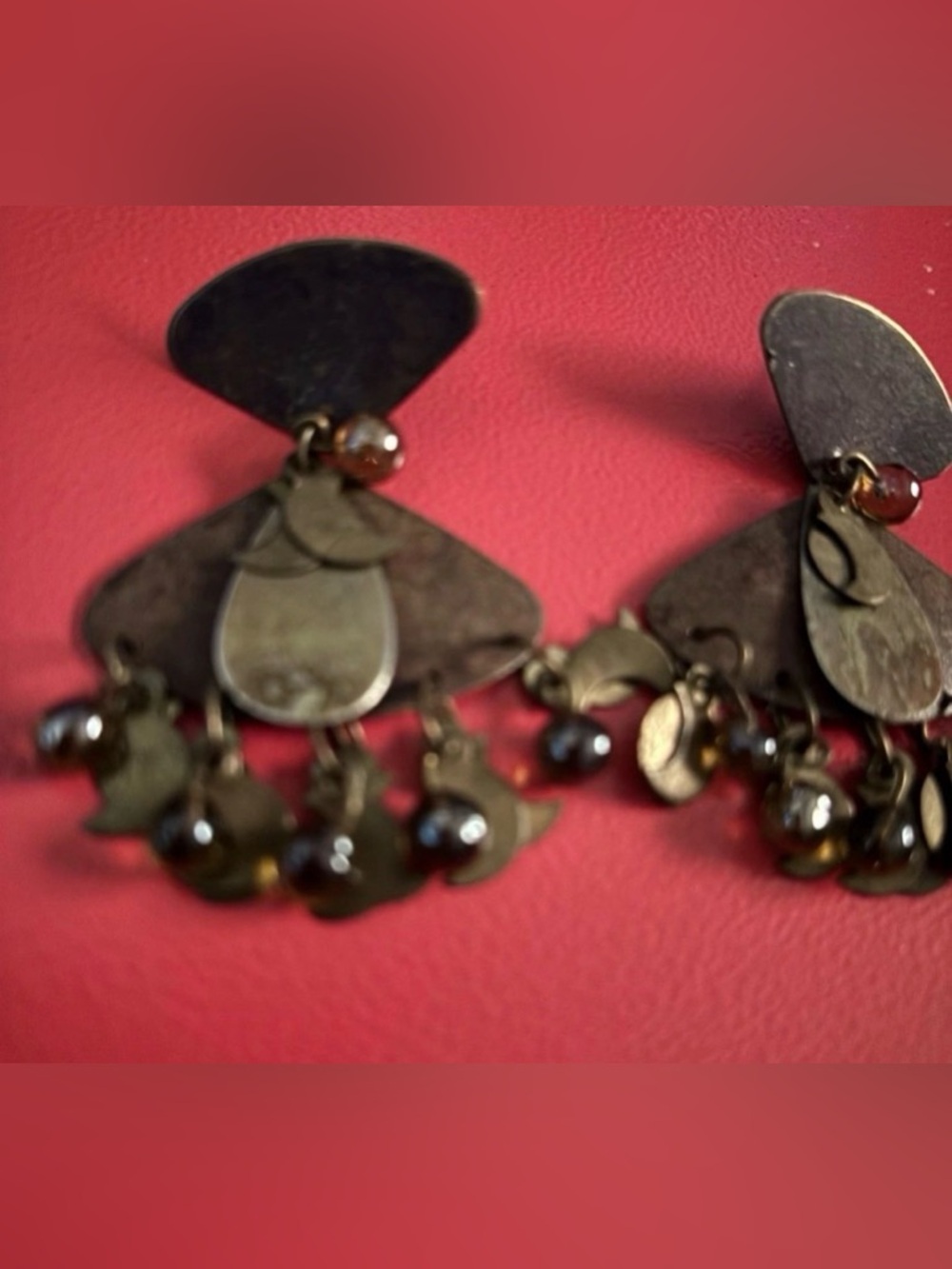 Art Deco Dangle Earrings with glass Bead Accents - Women Jewelry